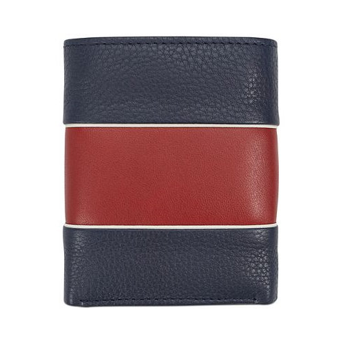 Tommy Hilfiger Mens RFID Trifold Wallet with Secret Zip Compartment