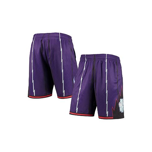 Mitchell & Ness Mens Purple Toronto Raptors 1998 Hardwood Classics 75th Anniversary Swingman Shorts