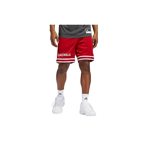Adidas Mens Red Louisville Cardinals Reverse Retro Basketball Shorts