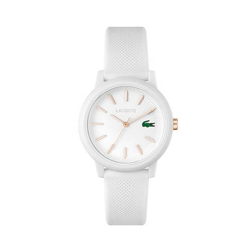 Lacoste Womens L.12.12 White Silicone Strap Watch 36mm