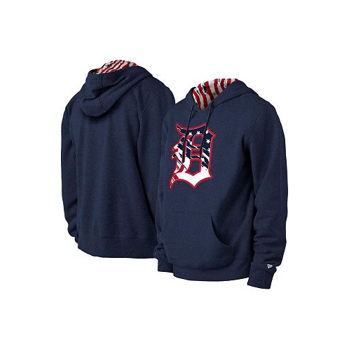New Era Mens Navy Detroit Tigers 4th of July Stars and Stripes Pullover Hoodie