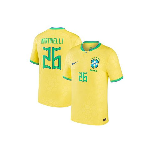 Nike Mens Gabriel Martinelli Yellow Brazil National Team 2022/23 Replica Home Jersey