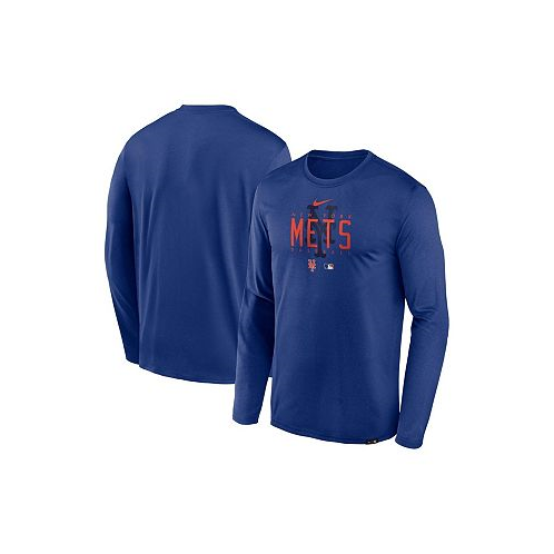 Nike Mens Royal New York Mets Authentic Collection Team Logo Legend Performance Long Sleeve T-shirt