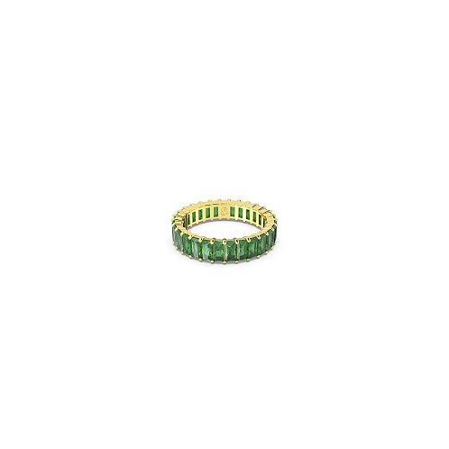 Swarovski Crystal Baguette Cut Green Matrix Ring
