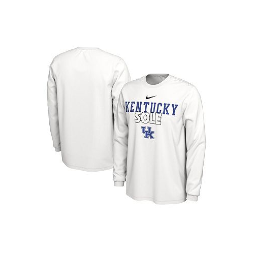 Nike Mens White Kentucky Wildcats On Court Long Sleeve T-shirt