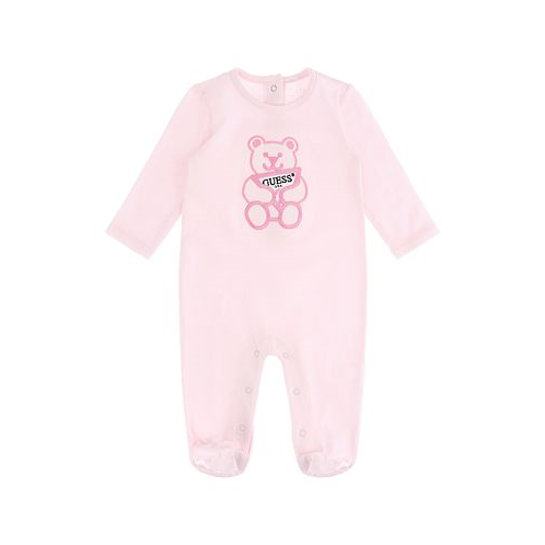 GUESS Baby Boys or Baby Girls Footed One Piece with Embroidered Logo