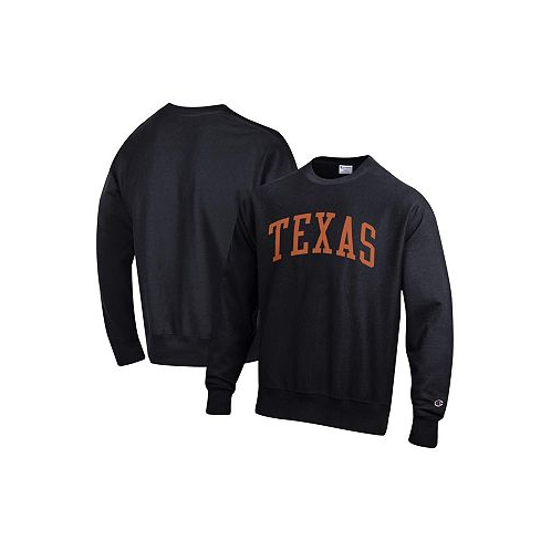 Champion Mens Black Texas Longhorns Arch Reverse Weave Pullover Sweatshirt