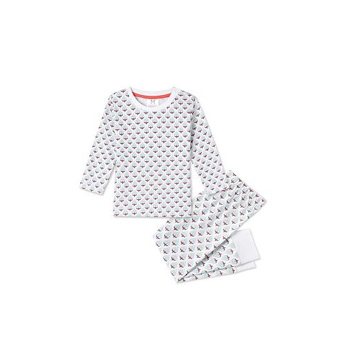 Malabar Baby GOTS Certified Organic Cotton Knit 2 Piece Pajama Set Miami (Size 8Y) Girls Child
