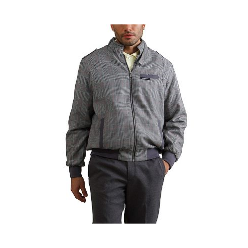 Members Only Mens Anderson Glen Plaid Iconic Racer Jacket