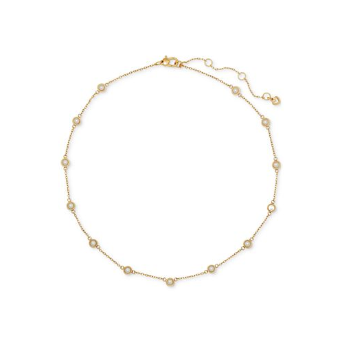 Kate spade new york Gold-Tone Cubic Zirconia Station Necklace 16 + 3 extender