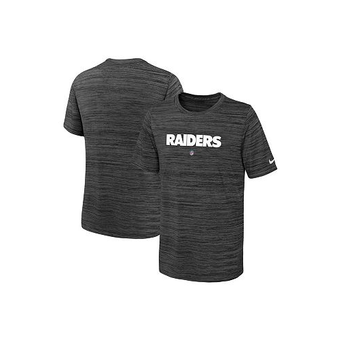 Nike Big Boys Black Las Vegas Raiders Sideline Velocity Performance T-shirt