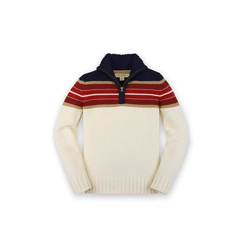Hope & Henry Boys Organic Cotton Long Sleeve Half Zip Pullover Sweater Infant