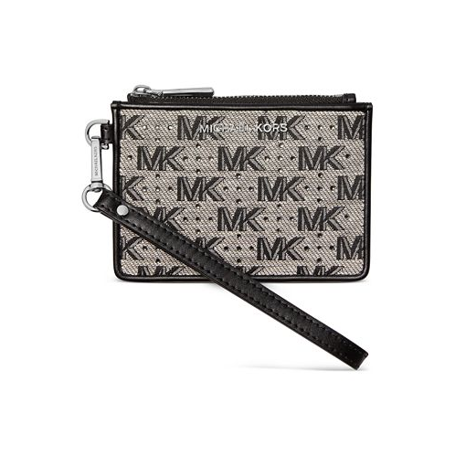 Michael Kors Logo Crystal Embellished Jet Set Small Coin Purse In Gift Box