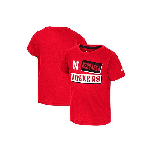 Colosseum Toddler Boys and Girls Scarlet Nebraska Huskers No Vacancy T-shirt