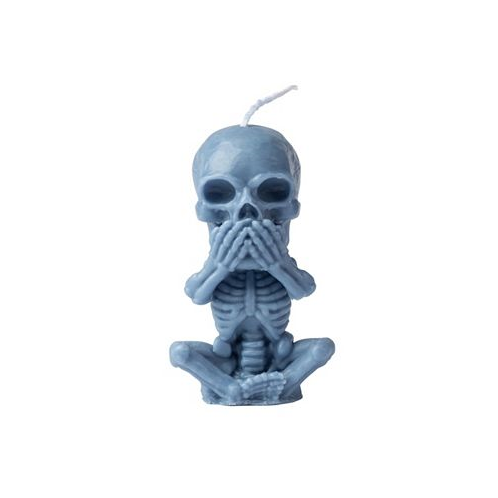 Ventray Skull Covering Mouth Creative Candle for Spooky Halloween Decoration