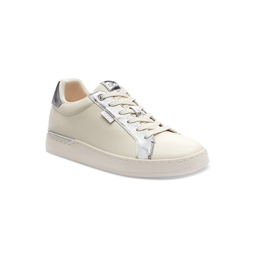 COACH Womens Lowline Lace Up Low Top Signature Sneakers