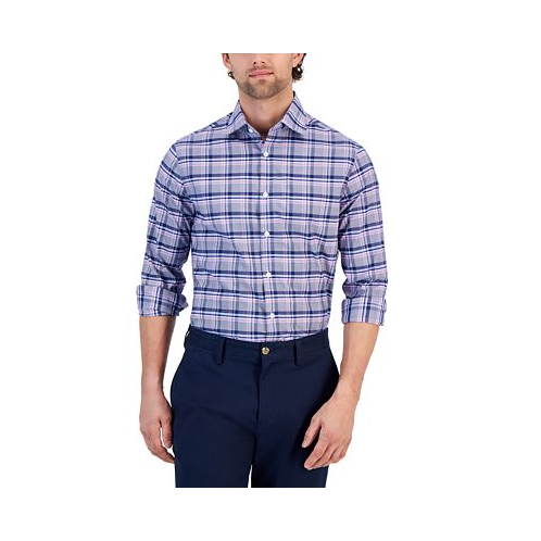 Michael Kors Mens Slim-Fit Airsoft Plaid Dress Shirt