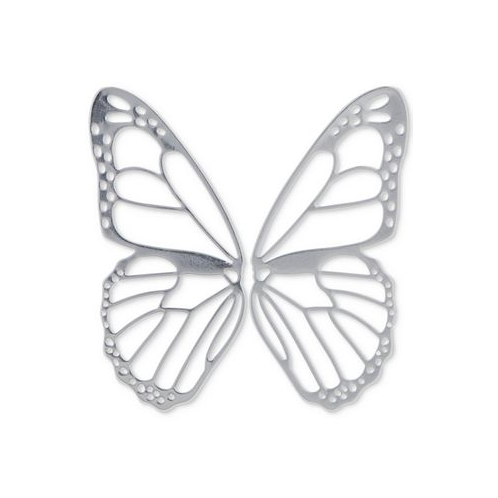 Lucky Brand Silver-Tone Butterfly Wing Earrings