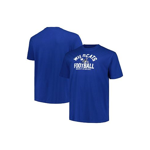 Champion Mens Royal Distressed Kentucky Wildcats Big and Tall Football Helmet T-shirt