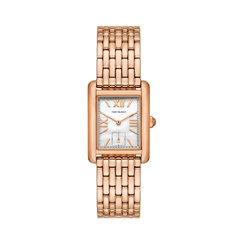 Tory Burch Womens The Eleanor Rose Gold-Tone Stainless Steel Bracelet Watch 25mm