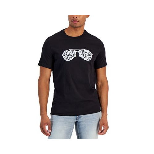 Michael Kors Mens Basketweave Aviator Glasses Graphic T-Shirt