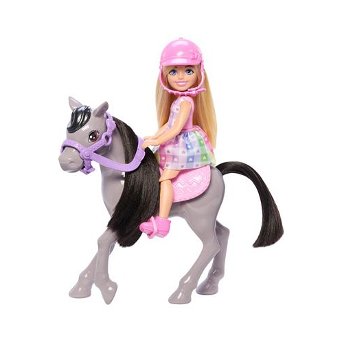 Barbie Chelsea Doll and Horse Toy Set Includes Helmet Accessory Doll Bends at Knees to Ride Pony