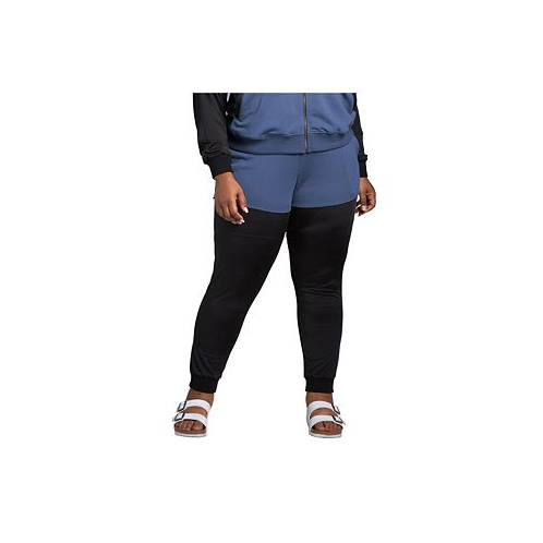 Poetic Justice Womens Plus Size Curvy Fit Contrast Blocked Jogger