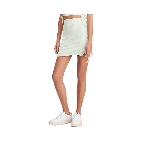 Tommy Jeans Womens Ruched Ribbed Mini Skirt