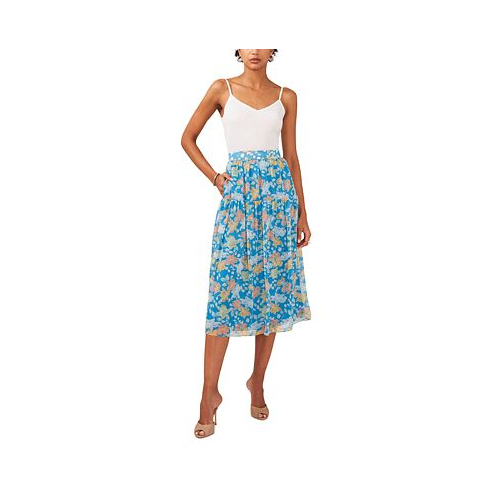 1.STATE Womens Printed Midi Skirt