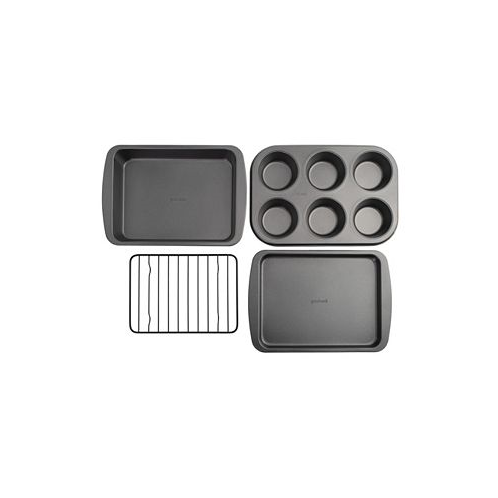 Good Cook 4 Piece Nonstick Steel Toaster Oven Set with Sheet Pan Rack Cake Pan and Muffin Pan