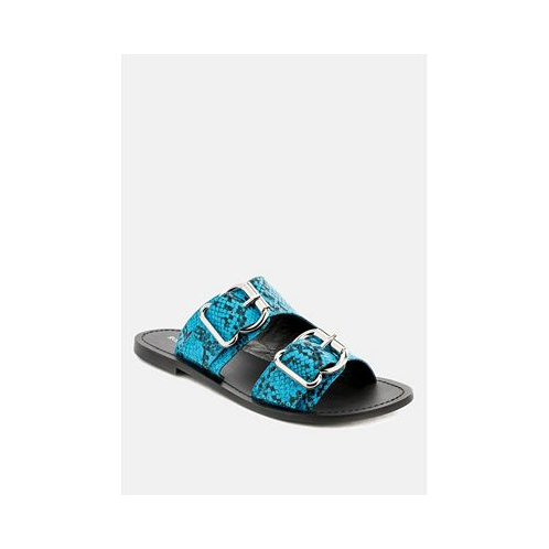 Rag & Co KELLY Womens Flat Sandal with Buckle Straps