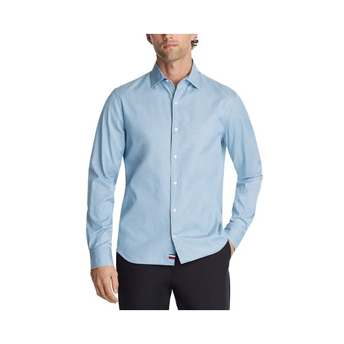 Tommy Hilfiger Mens Regular-Fit Untucked Length Dress Shirt