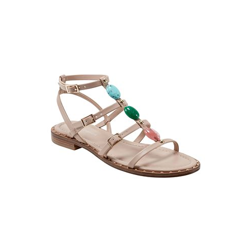 Marc Fisher Womens Yessah Almond Toe Strappy Casual Sandals