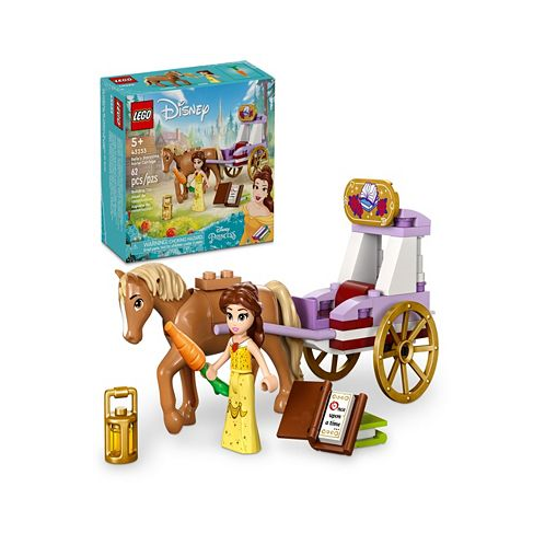LEGO Disney 43233 Princess Belles Storytime Toy Horse Carriage Building Set with Belle Minifigure