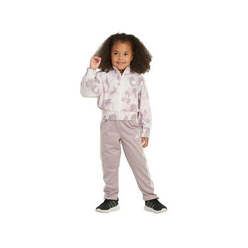 Adidas Toddler Girls Printed Fashion Tricot Jacket and Pants 2 Piece Set