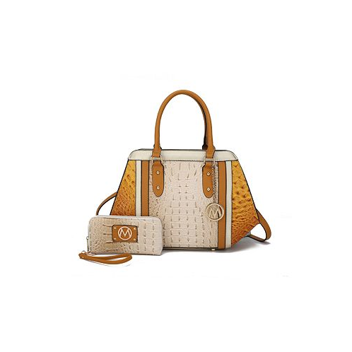 MKF Collection Daisy 2Pcs Croco Satchel bag & Wallet by Mia K