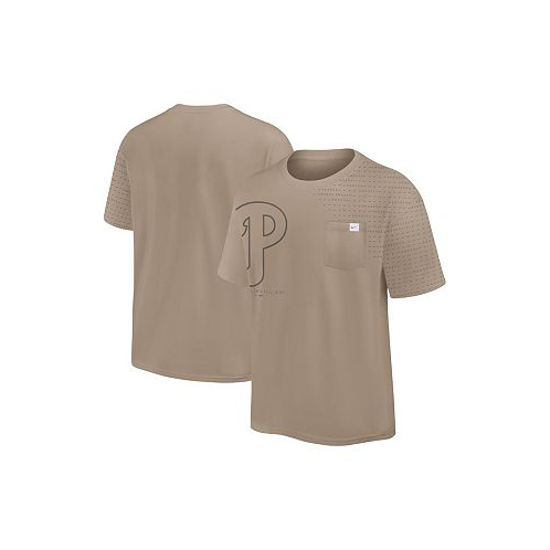 Nike Mens Khaki Philadelphia Phillies Statement Max90 Pocket T-shirt