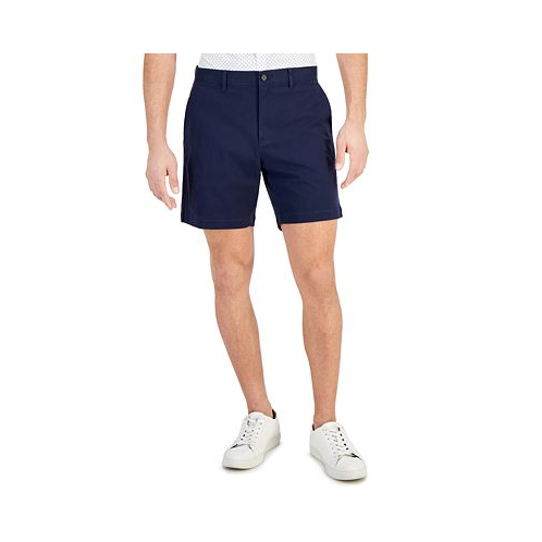 Michael Kors Mens Slim-Fit Stretch Herringbone Twill 7 Shorts