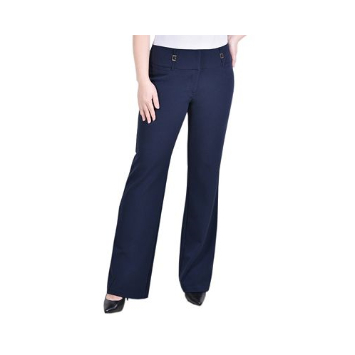 NY Collection Womens Wide Waist Stretch Pants