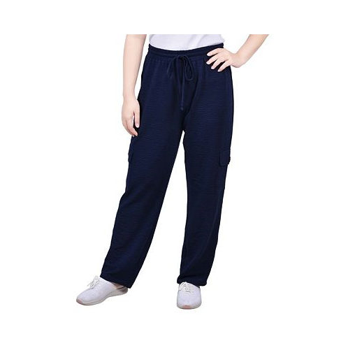 NY Collection Womens Knit Gauze Pants