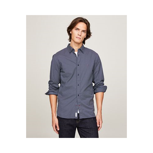 Tommy Hilfiger Mens Poplin Long Sleeve Button-Down Shirt