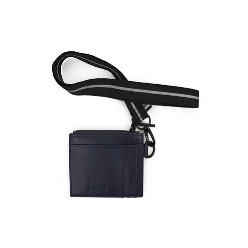 Kenneth Cole Reaction Mens Getaway Card Case Wallet with Removable Lanyard
