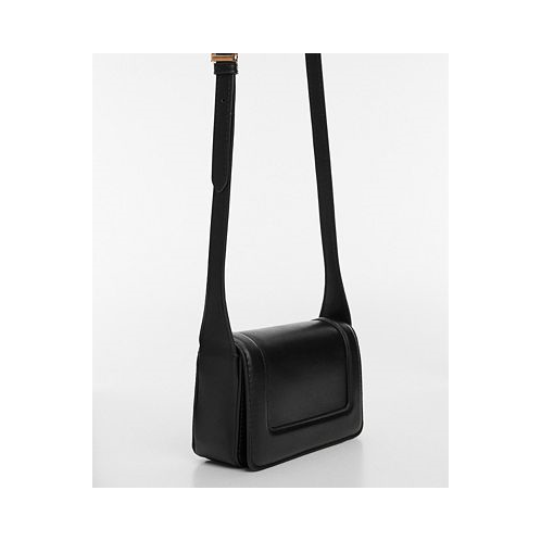 MANGO Womens Flap Detail Crossbody Bag