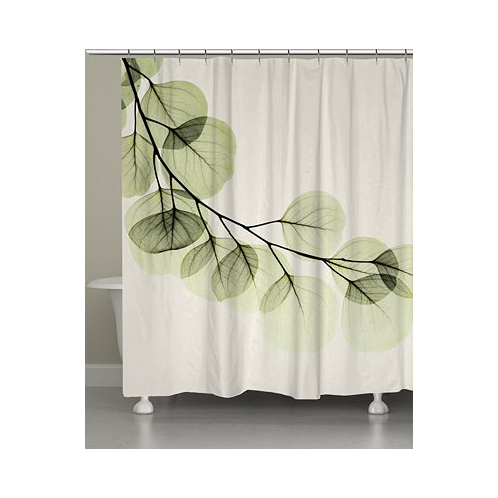 Laural Home Green Leaves Shower Curtain