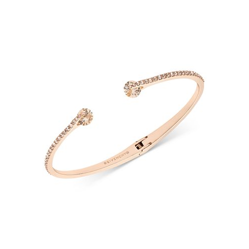Givenchy Crystal & Pave Hinged Bangle Bracelet