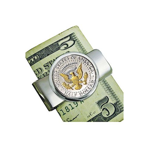 American Coin Treasures Mens Presidential Seal Selectively Gold Layered Coin Money Clip