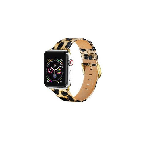 Posh Tech Unisex Leopard Patent Leather Replacement Band for Apple Watch 42mm
