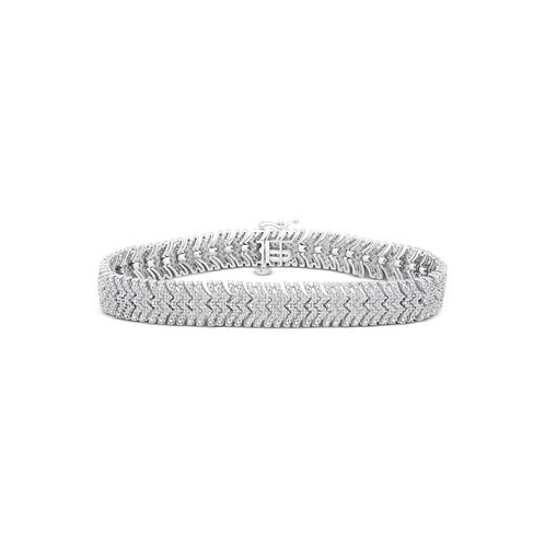 Macys Diamond Chevron Bracelet (3 ct. t.w.) in Sterling Silver