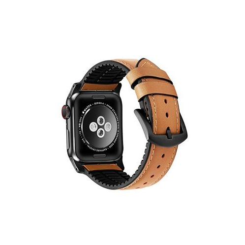 Posh Tech Mens and Womens Genuine Leather Band for Apple Watch 38mm