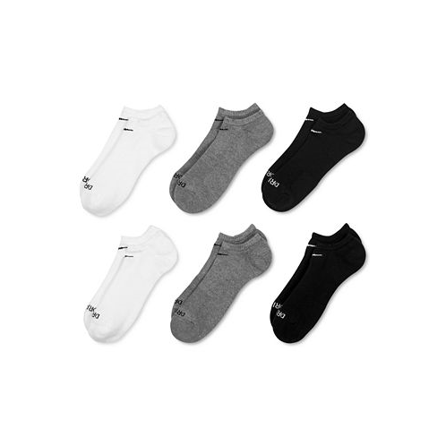 Nike Mens Everyday Plus Cushioned Training No-Show Socks 6 Pairs